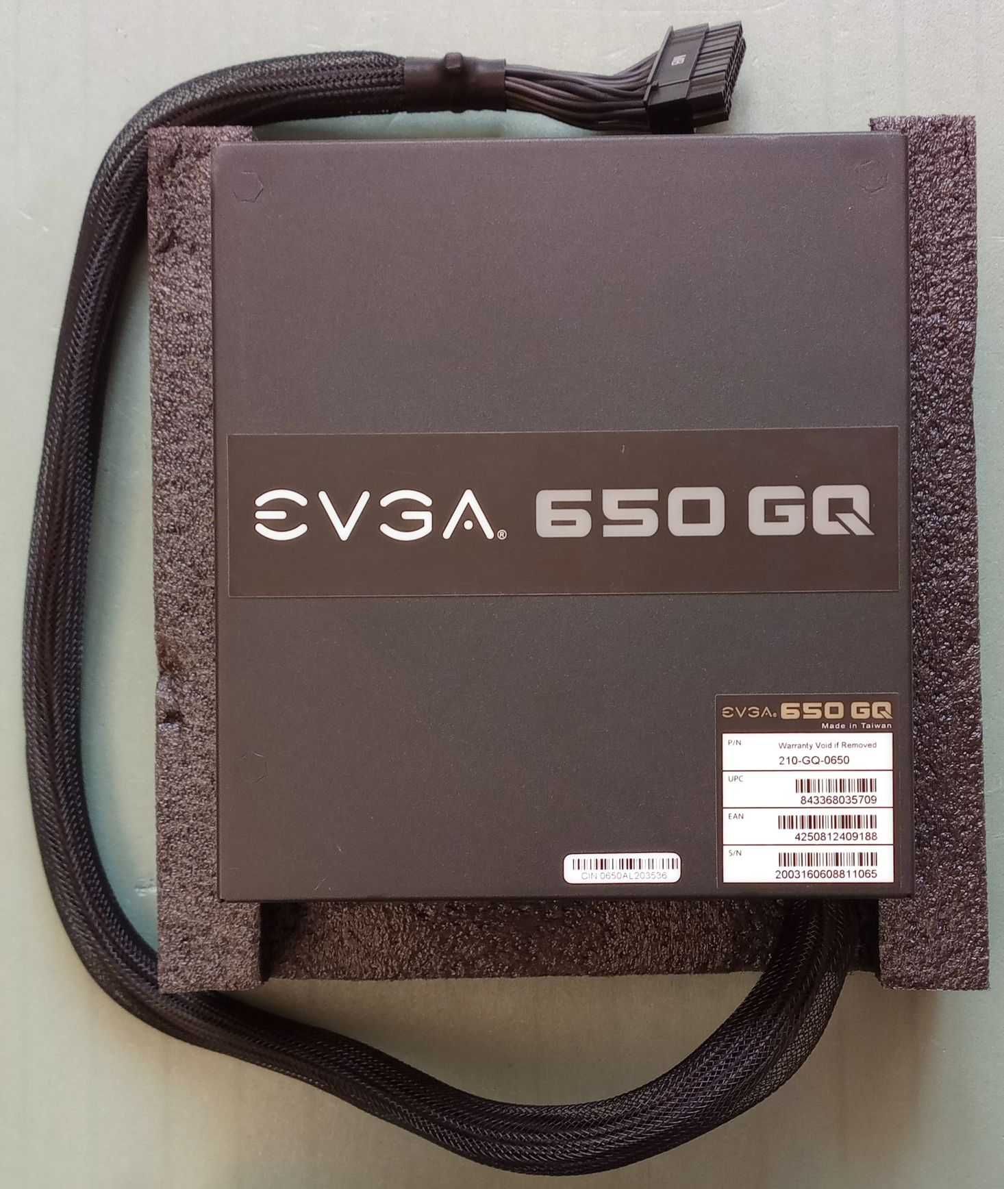 EVGA 650 GQ (Gold, 650 Вт, модульний), стан 98/100, два тижні гарантії