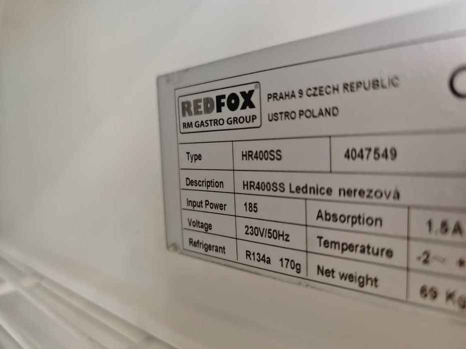 Szafa chłodnicza Gastronomiczna  Redfox 350L okazja  stan bardzo dobry