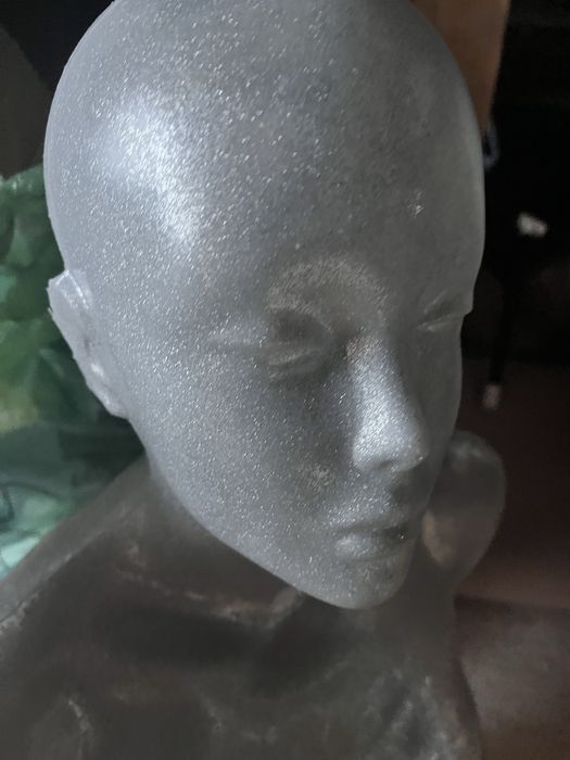 Manekin sklepowy srebrny brokat tors krawieckie manekiny kobieta