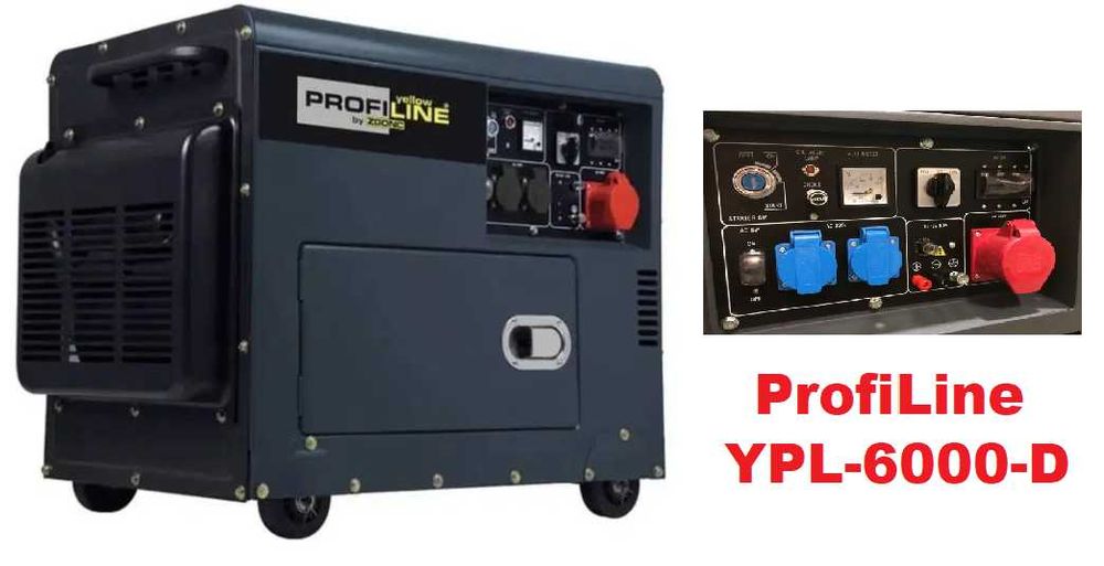 Дизельний генератор ProfiLine YPL-6000D на 5кВт пускова і 4,2 номінал