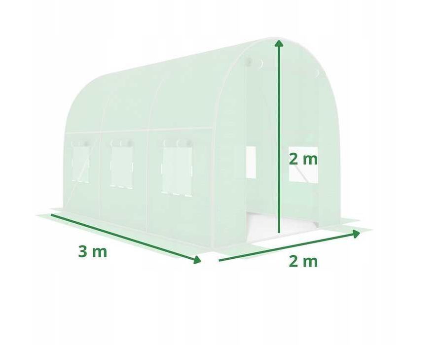 Tunel foliowy 2x3m MOCNA GRUBA folia na warzywa owoce ogród szklarnia