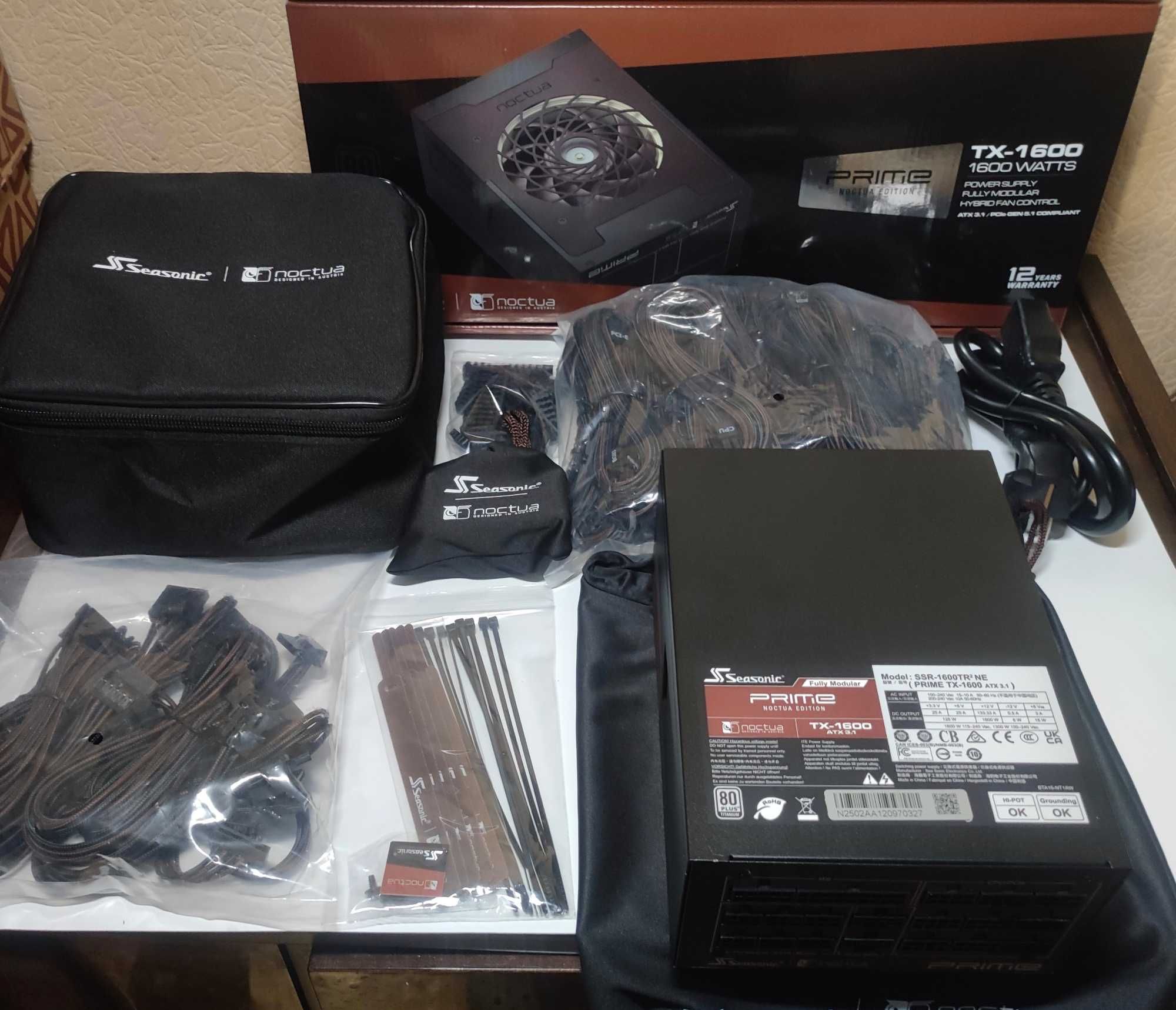Блок живлення Noctua Seasonic Prime TX-1600 Edition ATX 3.1 & PCIe 5.1