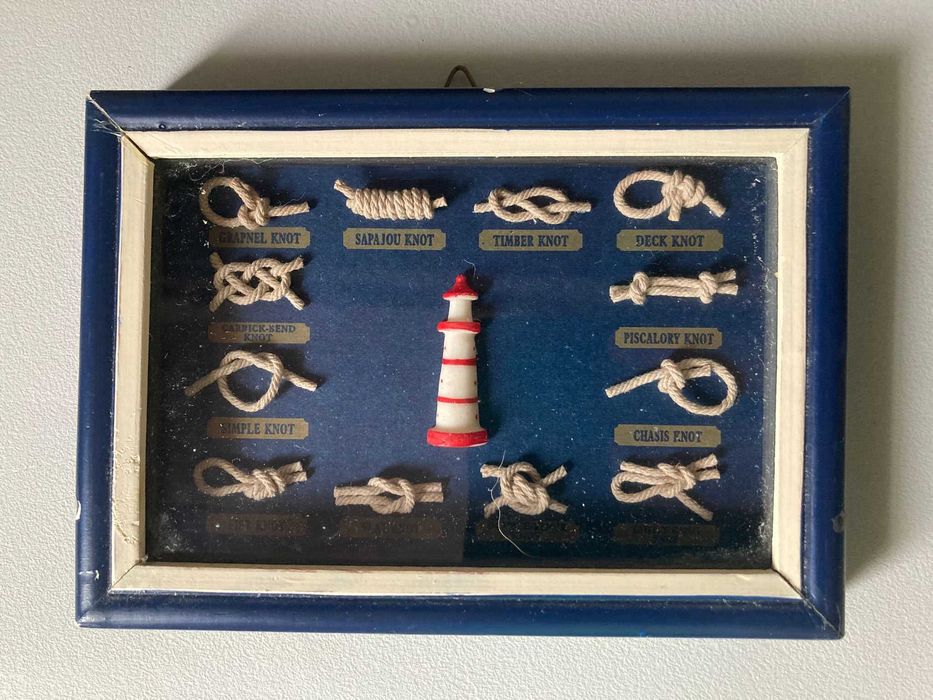 Quadro com Nós de Marinheiro (~16.5 x 12cm)