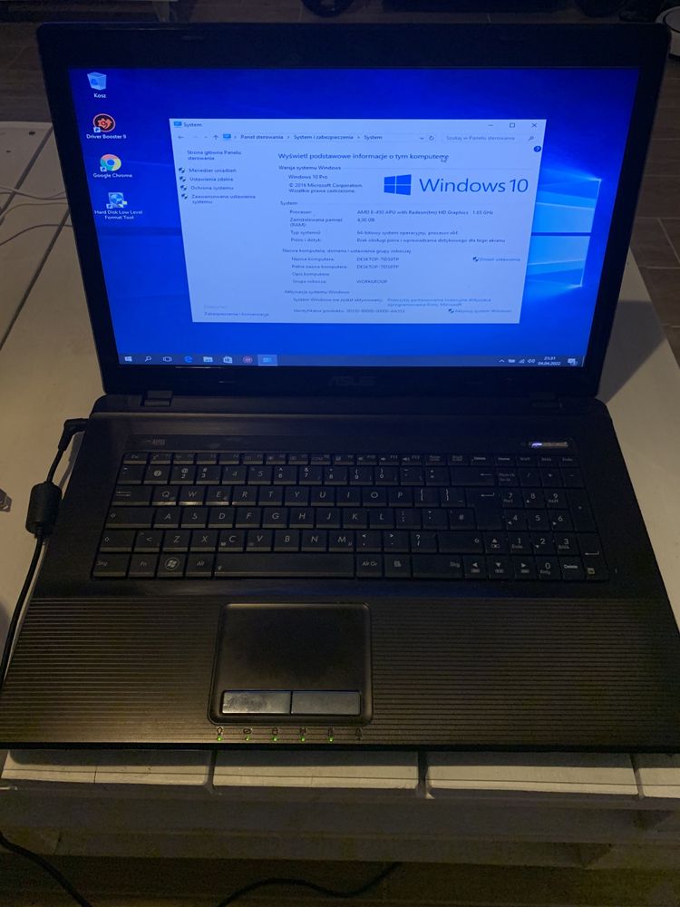 Laptopa Asus 4GB ram 360GB HDD