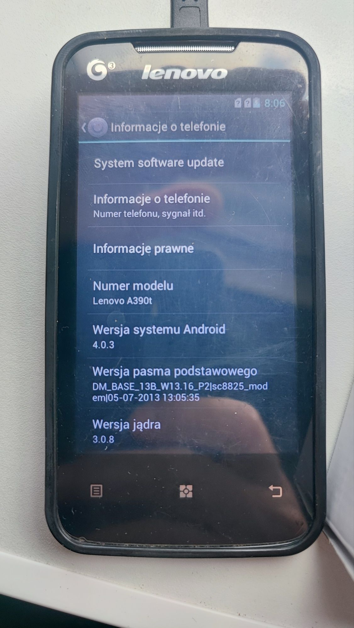 Telefon smartfon Lenovo a390t