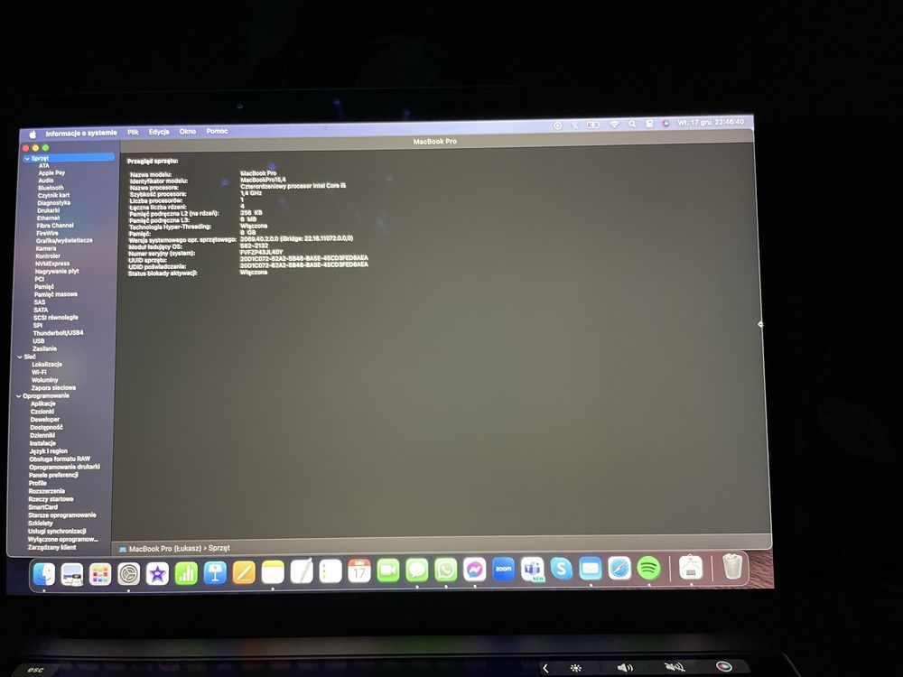 Macbook pro 13 cali
