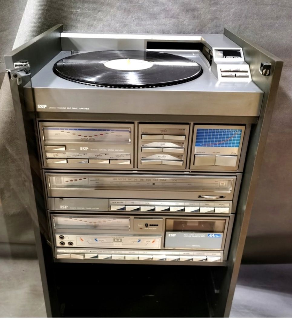 Wieża Amstrad ISP ts90 gramofon kaseta antyk 1980 r MOŻLIWOŚĆ WYSYŁKI