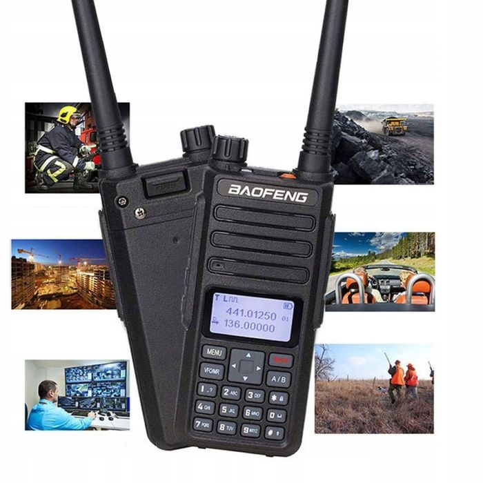 Krótkofalówka BAOFENG H6 Skaner POLICJA POGOTOWIE 10W Mocna Nowy Model