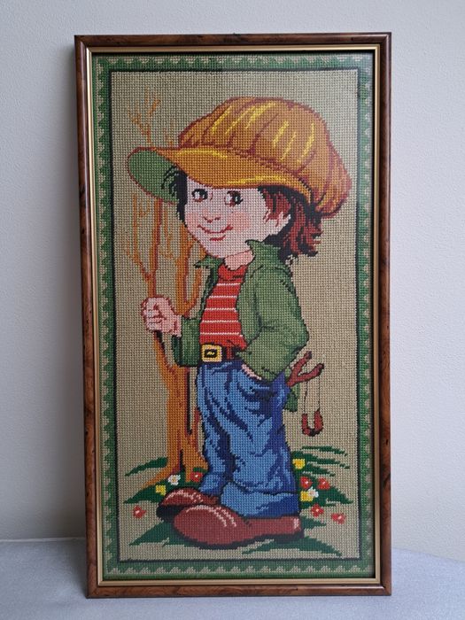 Obraz obrazek w ramie haft krzyżykowy