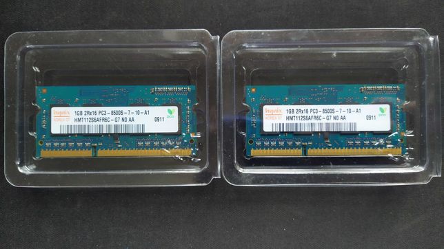 Memória RAM 2x1GB 1066MHz DDR3 SO-DIMM Apple iMac Hynix