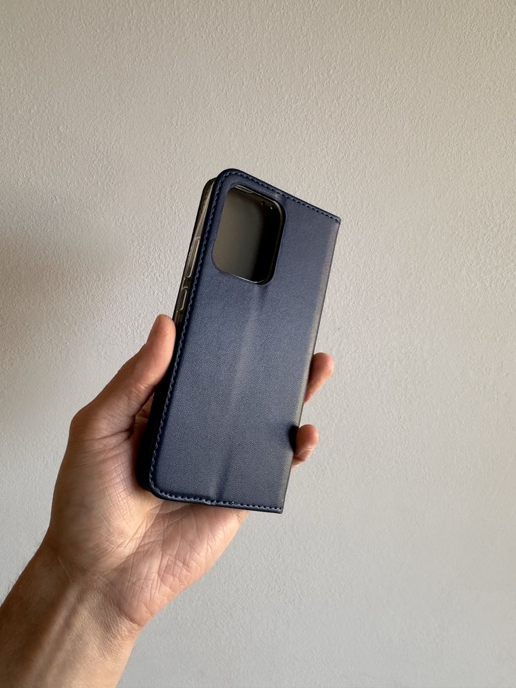 Etui Zamykane granatowe do OPPO RENO 13F 5G