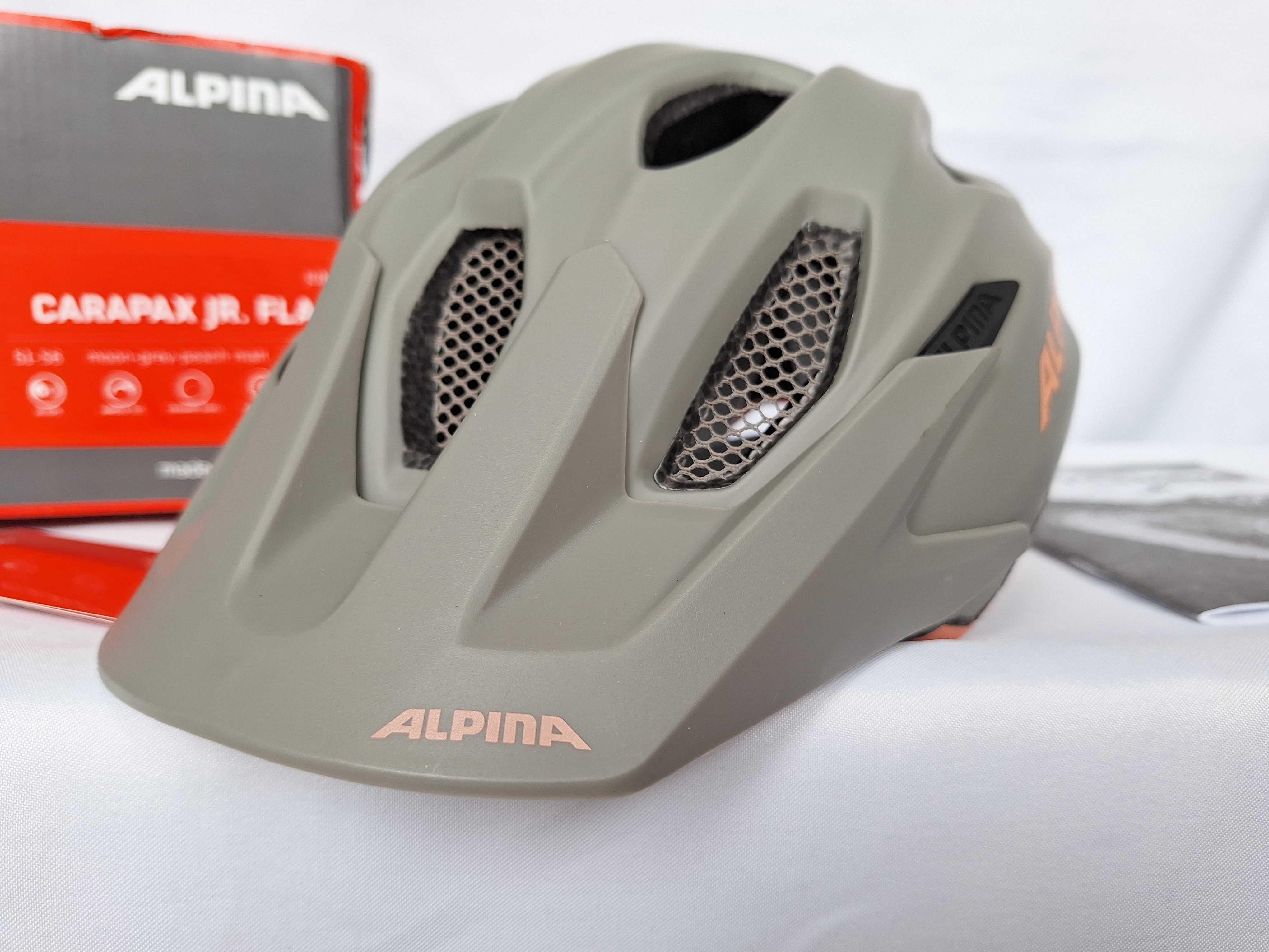 Kask rowerowy Alpina Carapax Jr Flash Moongrey Peach S/M 51-56cm