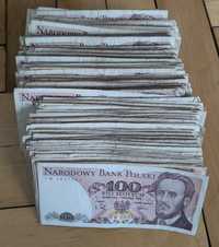 Banknoty prl zestaw 382 szt, 100zlotych, obiegowe