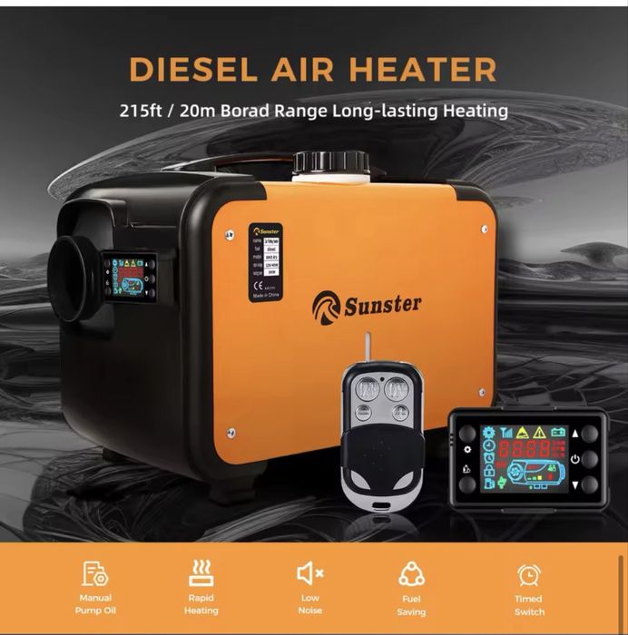 Sunster Ogrzewanie webasto 8kW diesel 12V z pilotem do auto  i garaż
