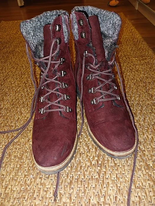 Botki burgund ocieplane Deichmann Star Collection rozm 40