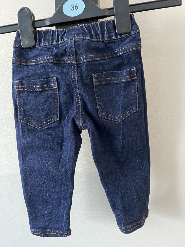 Prenatal spodnie dżinsowe elastyczne jeansowe joggery r. 9-12 mc