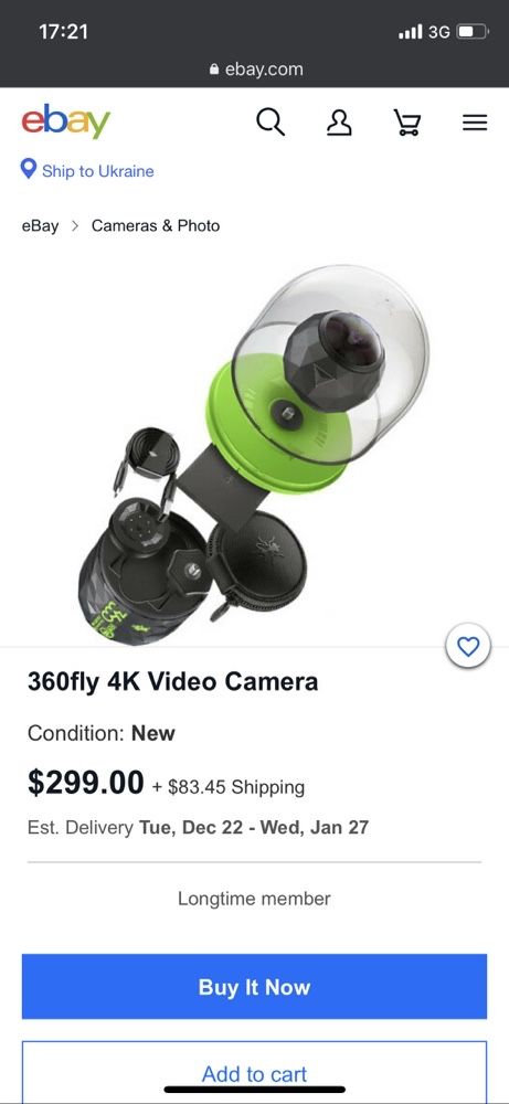 Продам камеру 360 Fly 4K Full