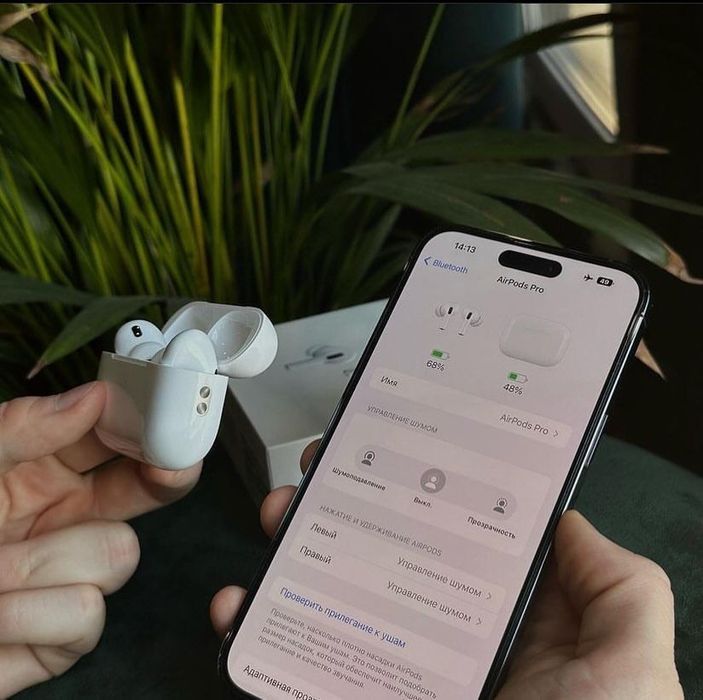 Airpods pro 2, lux якість 1:1 чіп airoha шумоподавління та прозорость