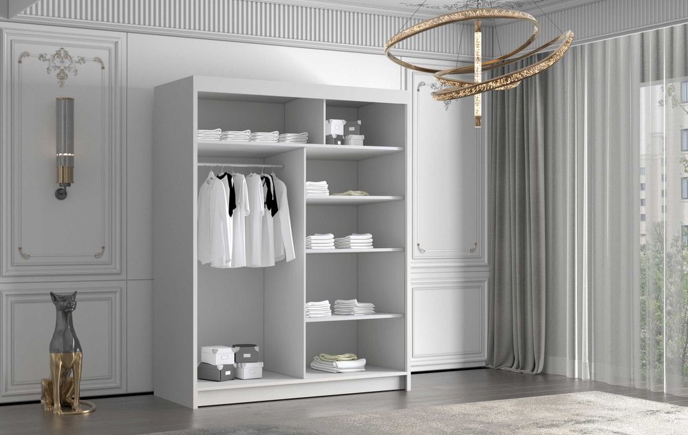 SZAFA przesuwna ZIA IV 150 cm szeroka 200 cm wysoka GARDEROBA szafka