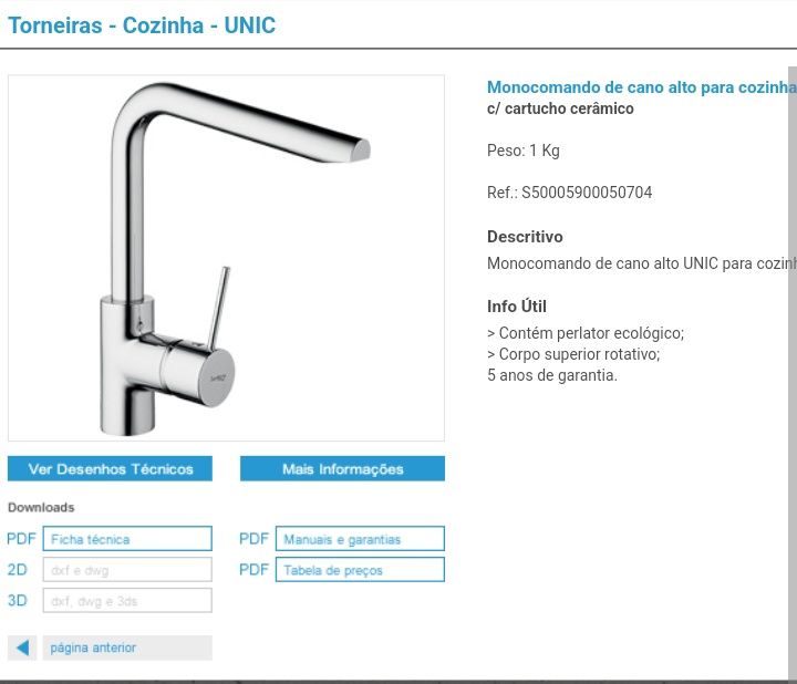 Torneira de cozinha Sanitana