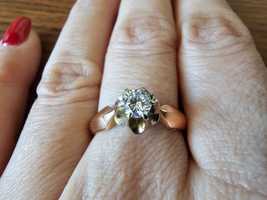 OKAZJA! Złoty pierścionek z brylantem 0,36,VS2+cert. (wartość 5500)
