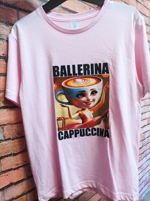 Wyprzedaż Koszulka Ballerina Cappuccina pudrowy róż 122 128