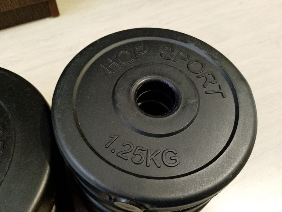 Набір Hop-Sport Premium 36кг штанга-гантелі-диски