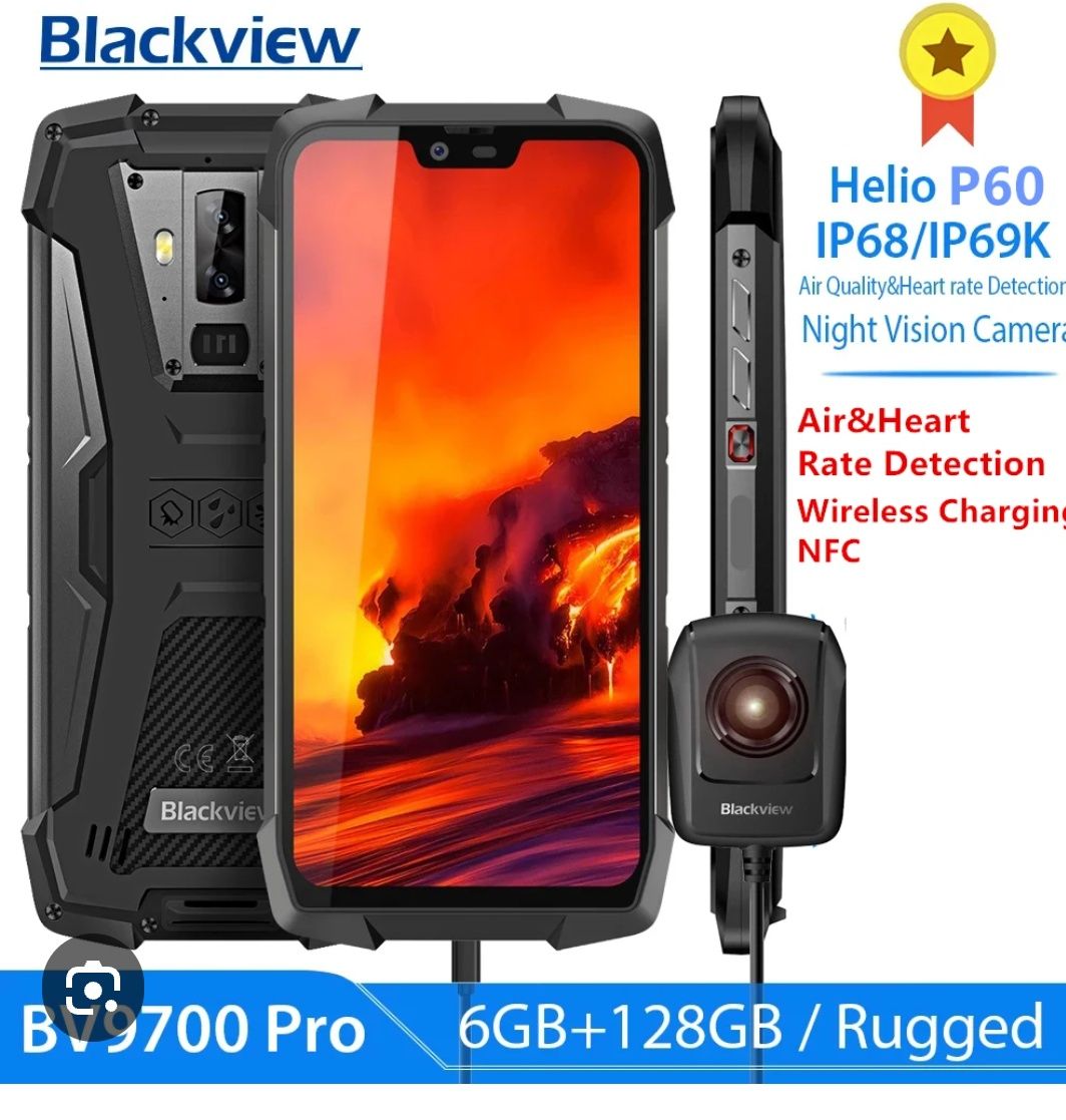 Pancerny telefon Blackview bv9700 Pro+kamera noktowizyjna + gratis