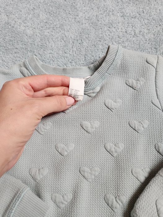 Zestaw ubranek HM na jesień sukienka bluzka sztruksy spodniczka r.110