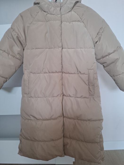Kurtka dziewczęcą długa na zimę rozmiar 128