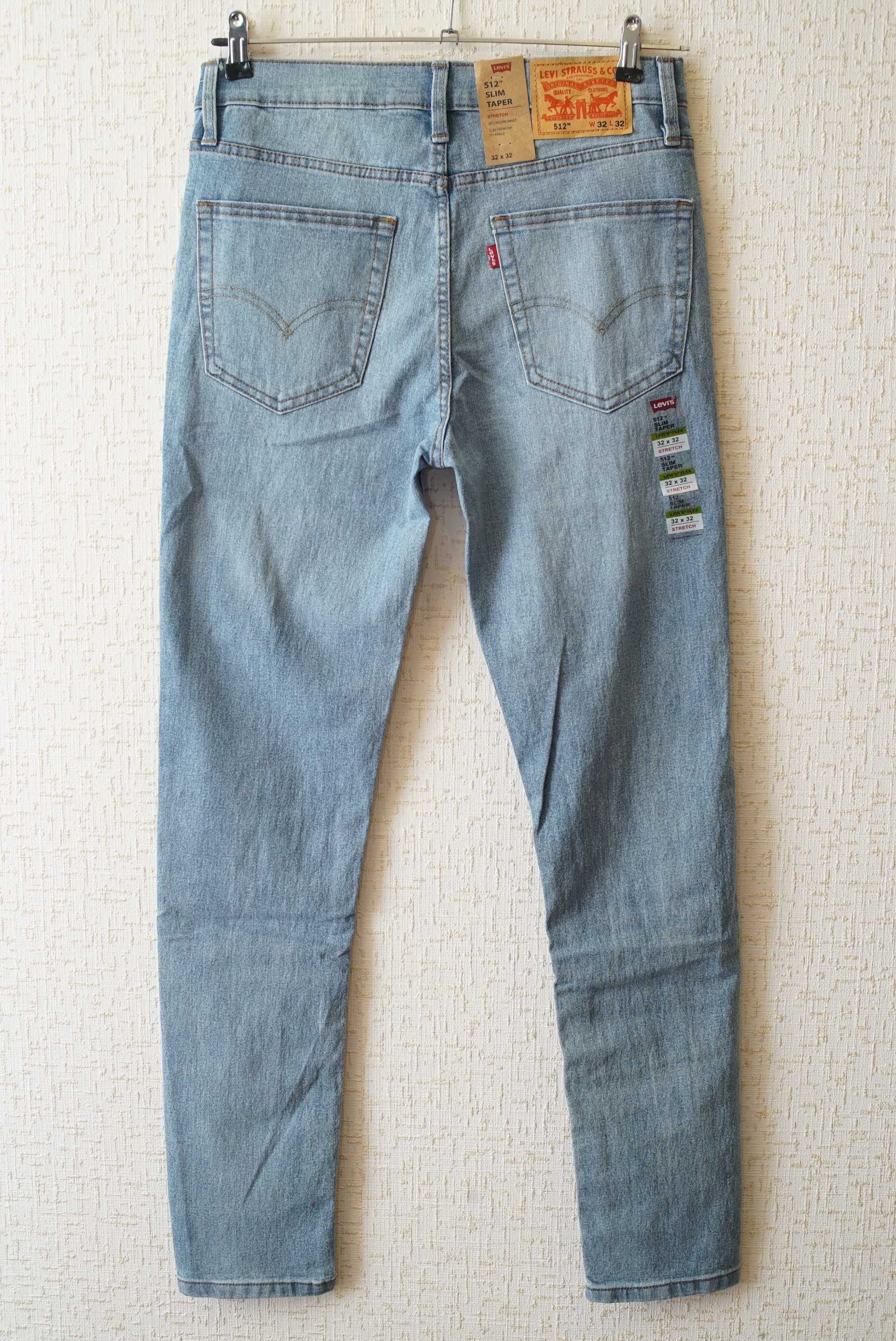 Мужские джинсы LEVI'S голубого цвета (512 slim taper)