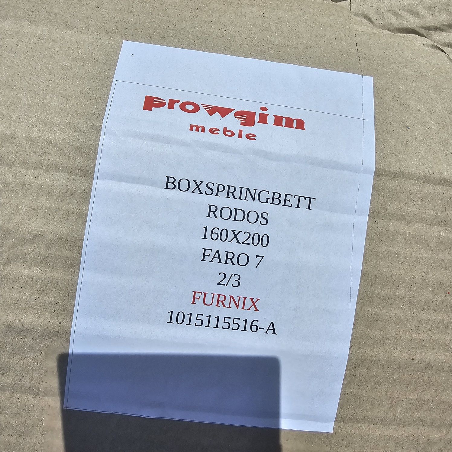 Nowe łóżko kontynentalne Rodos 160x200 z pojemnikiem na pościel.
