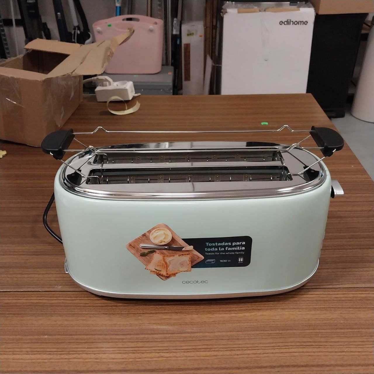 Cecotec Toster, 4 plasterki Toast & Taste 1600 Retro Double Green