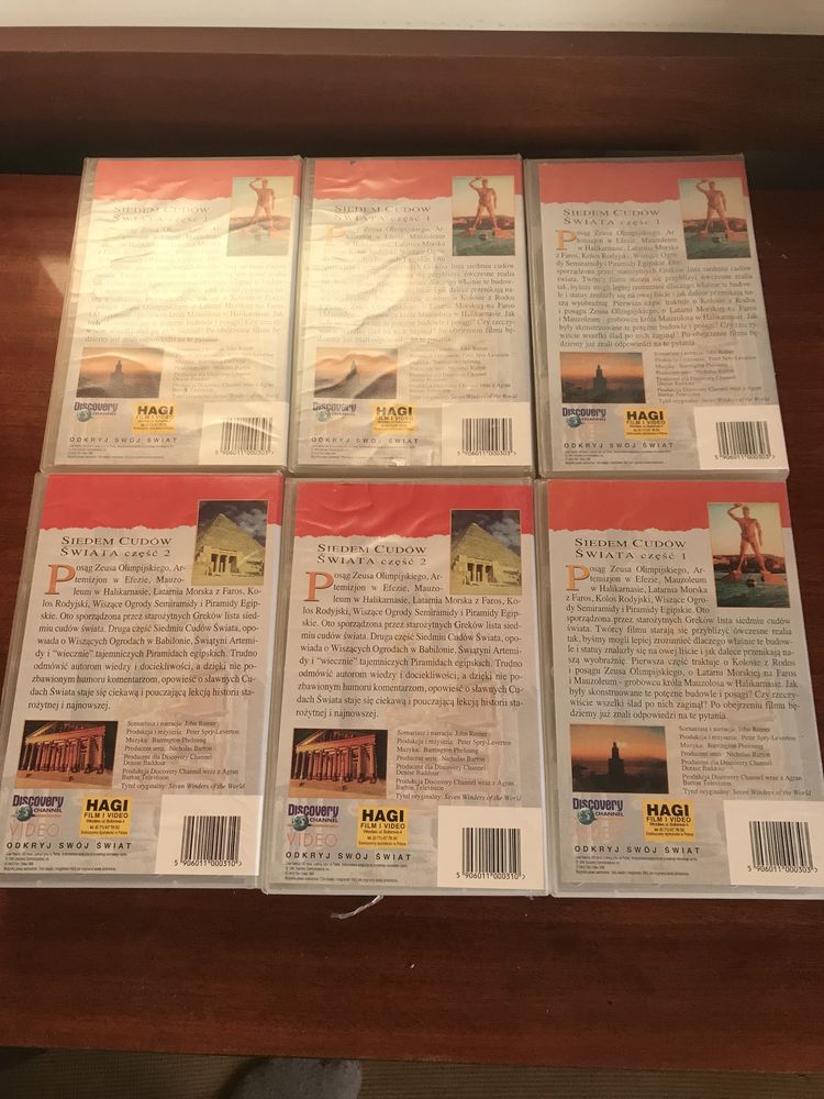 Pudelka kaset VHS Nowe 6 szt