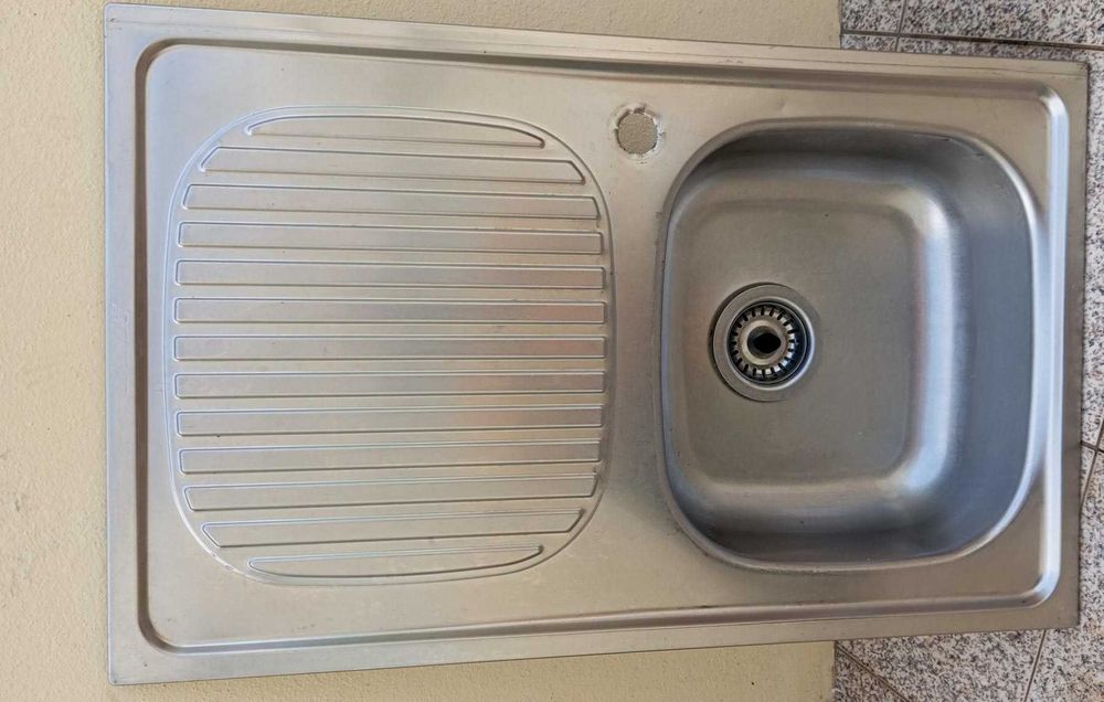 Lava-loiças em inox, de cozinha