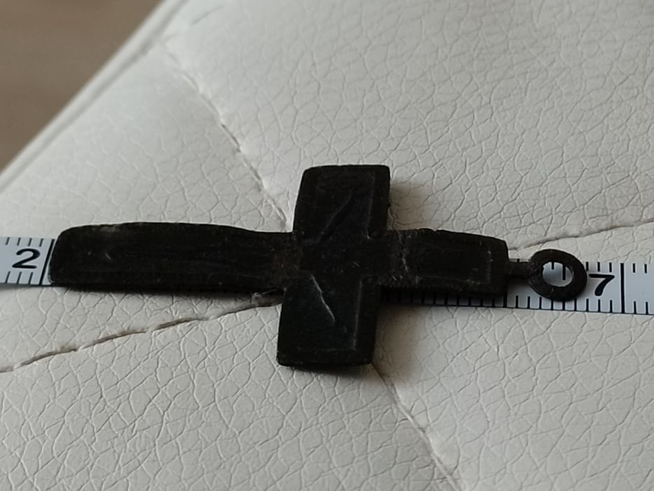 Stary krzyżyk prawosławny XIX wiek Rosja Św. Warwara (74)