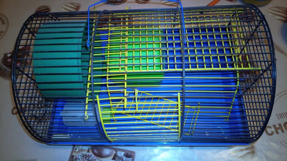 Клетка клітка для гризун хомяк джунгарик домик колесо поилка лестница