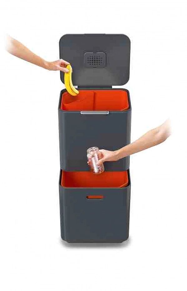 Kosz do segregacji 60l Totem Max, grafit / Joseph Joseph