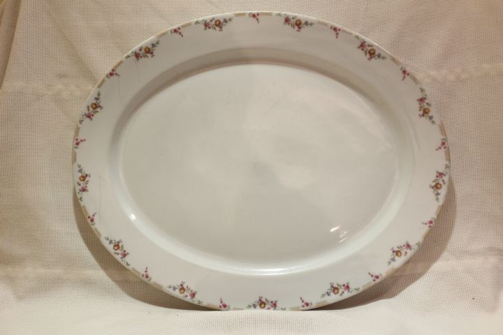 Travessa Oval Porcelana William Guérin & Cª Paris & Limoges 43 cm XIX