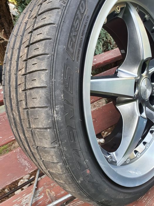 Komplet felg Aluett 18" felgi 5x112 et32 z rantami opony 2 szerokości