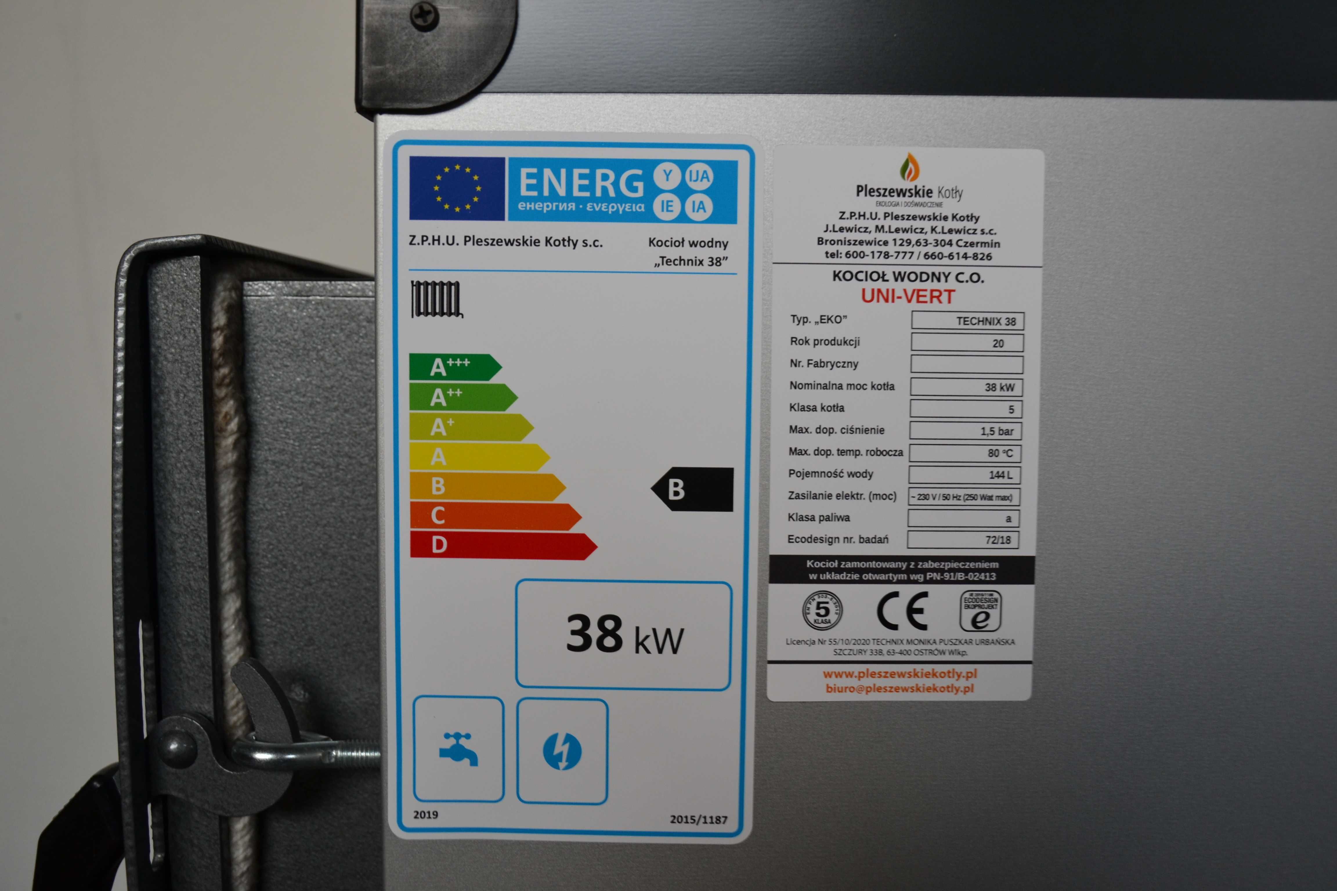 Kocioł z Podajnikiem 38kW 5 klasa Ekodesign Dotacja 35 40