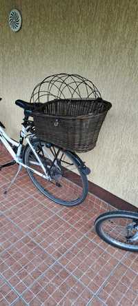 Koszyk wiklinowy na rower dla psa