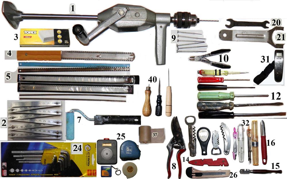 Набор Г образных ключей шестигранных стальных 9 шт Набор инструментов