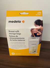 Caixa de 50 sacos conservação de leite Medela - NOVA FECHADA