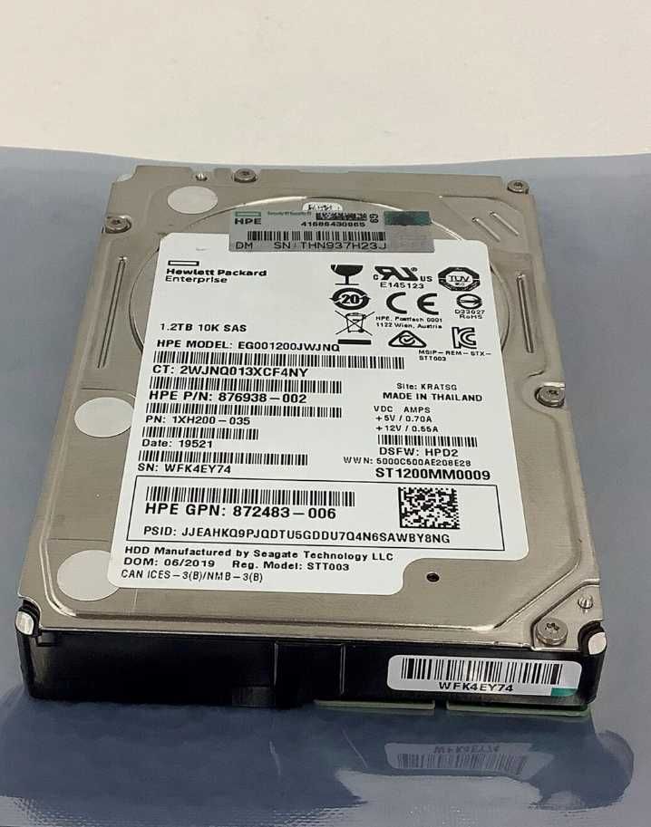 Диски серверні SAS HDD 1.2Tb 2,5" HP G8/G8/G10 MSA Dell  7шт