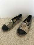 Espadryle H&M, rozmiar 37, motyw wężowy, skóra, stan idealny