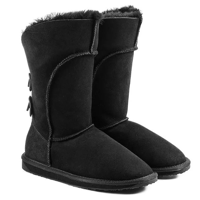 Buty damskie EMU AUSTRALIA czarne śniegowce wysokie ocieplane  r. 38
