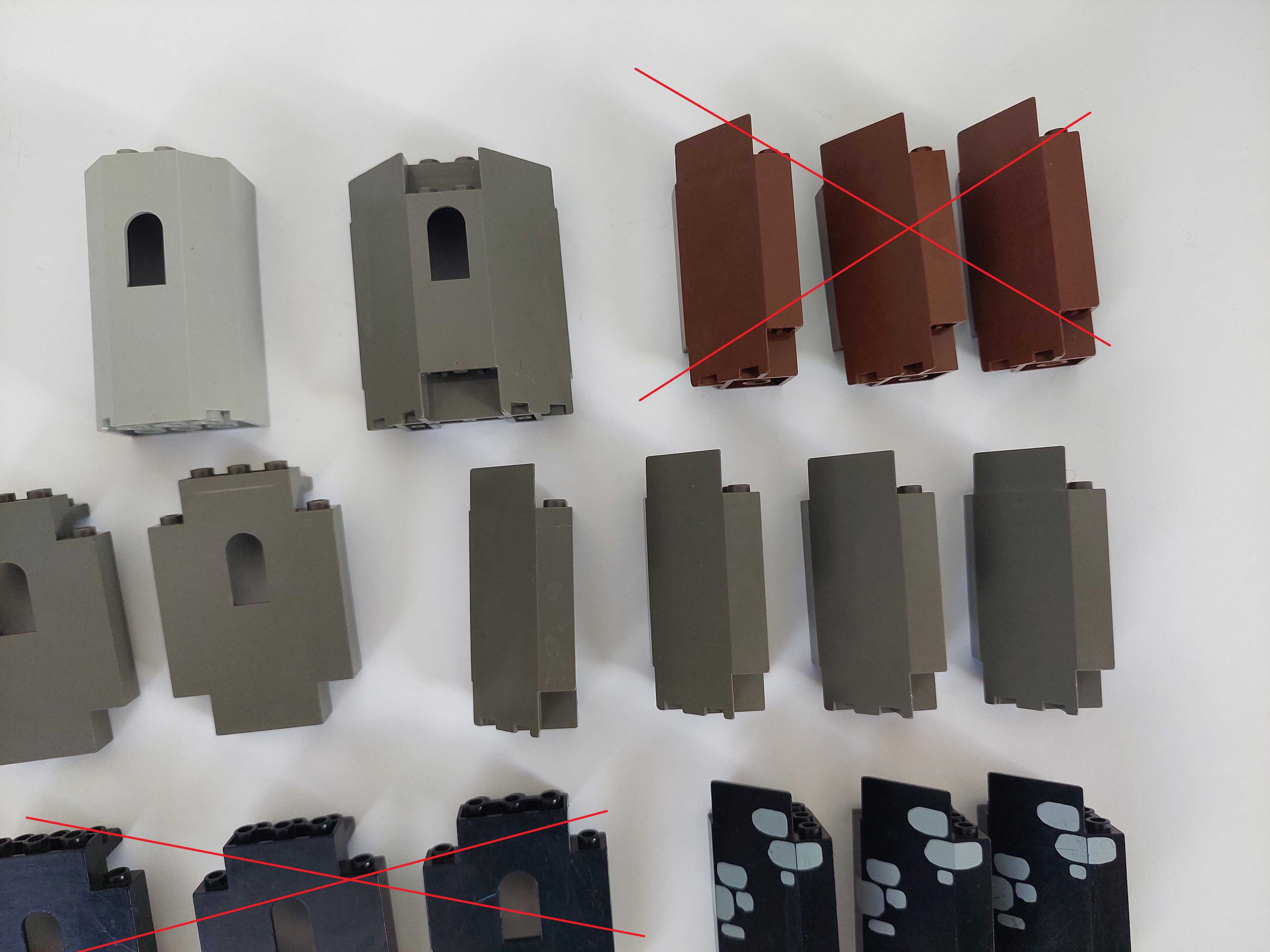 Lego Castle panele i elementy ścian