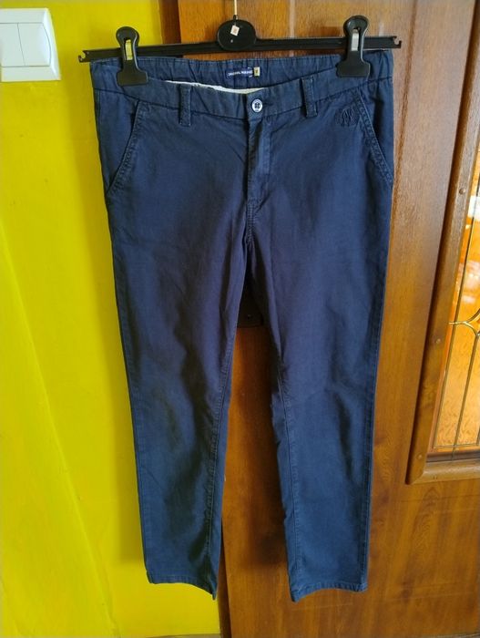 152 granatowe spodnie wizytowe original marines 98% bawełna