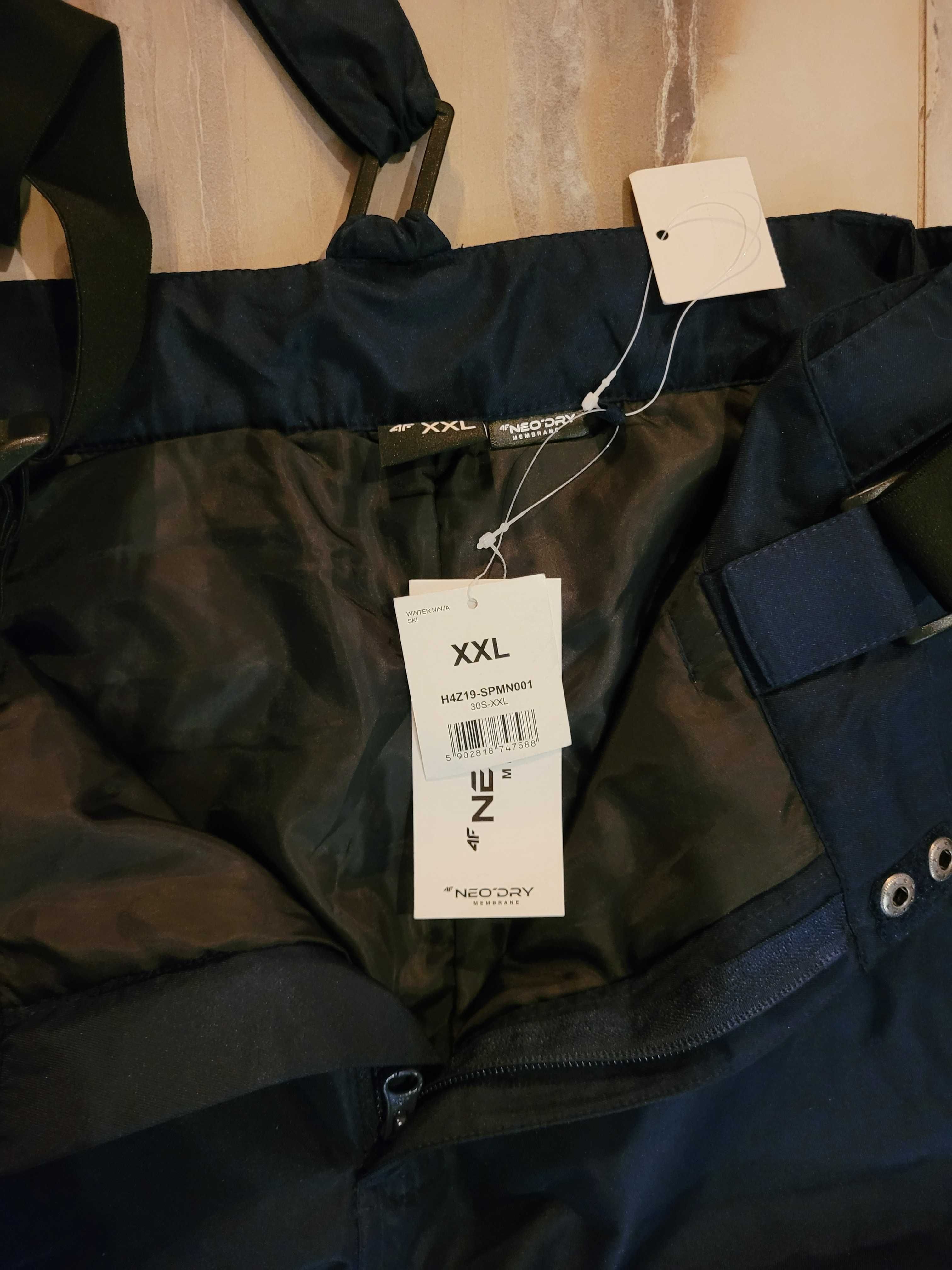Spodnie narciarskie męskie XXL granatowe